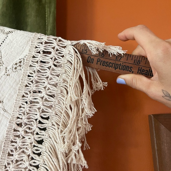 Boho Unique Antique Vintage Classic Cotton Ivory Lace Wedding dress size 4 - Picture 7 of 14